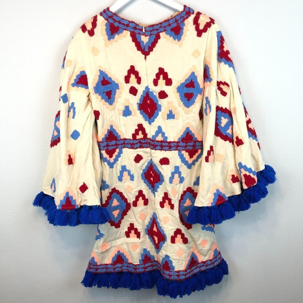 All Things Mochi Isula Embroidered Tassel Dress sz S - Picture 3 of 8